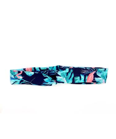 Summer Flamingo Hair Band with Tropical Leaves - Elastic Wide & Narrow Headband in All Sizes - Buy Online on GoSupps.com