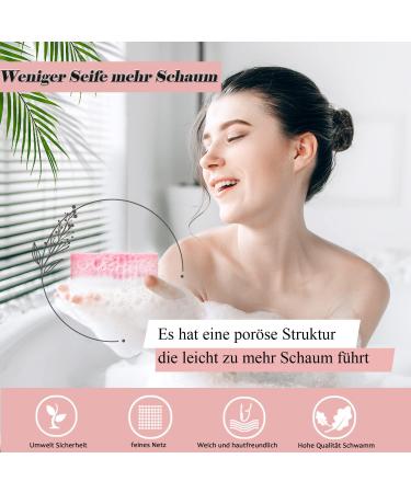 2-Pack Bathing & Shower Sponge Set | Peeling Body Scrubbers for Adults & Children | Gentle Cleansing Sponges for All Skin Types - Buy Online on GoSupps.com