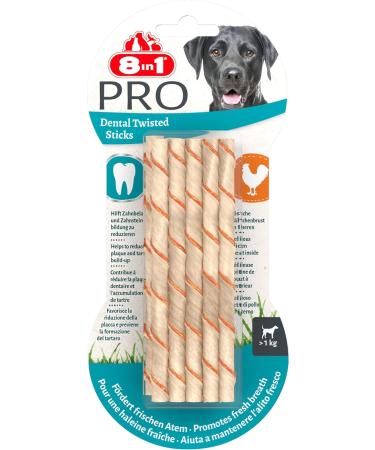 8in1 Pro Dental Twisted Sticks for Dogs - Healthy Chewing Dental Care 10 Pack - Buy Online on GoSupps.com