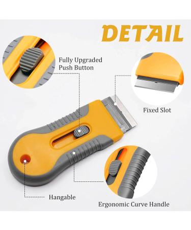 2PCS Oven Cleaning Tool Set with 20PCS Replacement Stickers - Non-Scratch Ceramic Cleaner for Gasket Labels, Decals, and Glue Removal - Buy Online on GoSupps.com