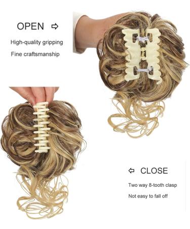 Claw Messy Bun Hair Clip | Wavy Curly Chignon Updo | Synthetic Hair Ponytail for Women Girls - Buy Online on GoSupps.com