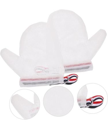 FOMIYES 2 Pairs Anti-eating Gloves Essentials for Newborn Thumb Sucking Stop for No Scratch Gloves Mittens Weaning Pacifiers Baby Supplies Nylon Boy White Anti-eating Hands Nail Biting - Buy Online on GoSupps.com