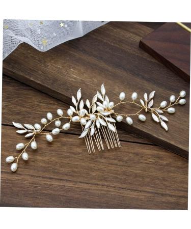 Ipetboom Bridal Hair Comb Golden Hair Jewels for Women Headwear for Women Leaf Hair Comb Womens Hair Accessories Hair Accessories for Women Hair Combs for Women Hairpin Wedding Bridesmaid - Buy Online on GoSupps.com