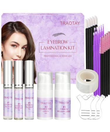 Brow Lamination Kit Eyebrow Lamination Kit Professional Eyebrow Perm Kit Instant Brow Lift Kit Suitable for Salon and Home Use Fuller Thicker Brows Lasts For 4-6 Weeks