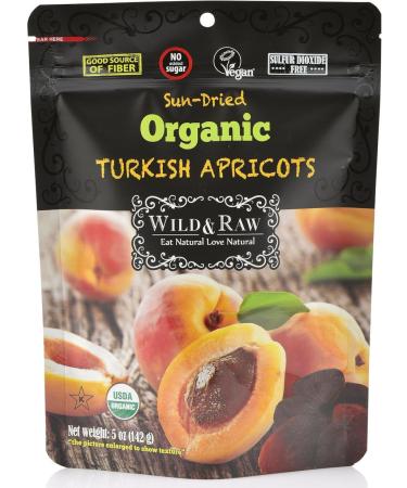 Nature's Wild Organic Wild & Raw Sun-Dried Organic Turkish Apricots 5 oz (142 g)