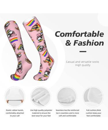 Pride Pit Bulls LGBTQ Compression Socks for Men & Women - 15-20 mmHg Circulation Support for Running & Cycling - Buy Online on GoSupps.com