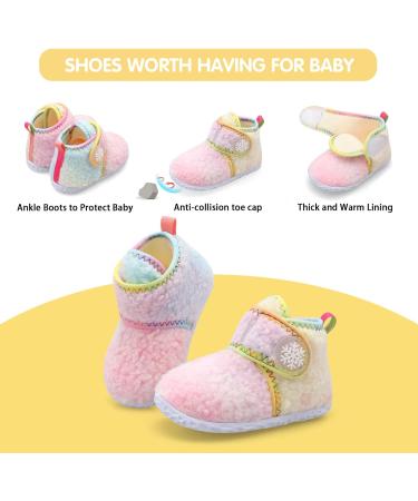 JIASUQI Baby Winter Boots - Soft Infant House Slippers, Anti-Skid Crib Shoes 6-12 Months - Unisex Warm Socks - Buy Online on GoSupps.com