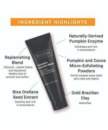 Revision Skincare Pumpkin Enzyme Mask 1.7 Oz Yellow - Brightening Facial Treatment - Buy Online on GoSupps.com