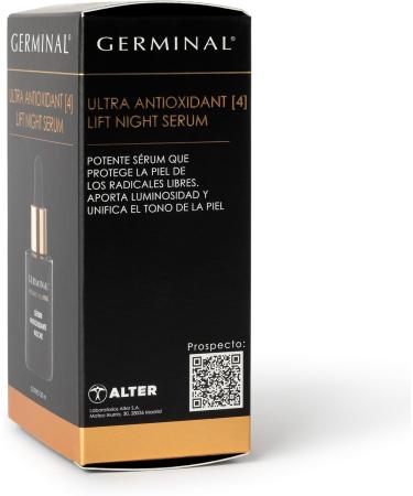  GERMINAL Germinal Progresive Lifting - Anti-Oxidant Night Face Serum 30ml | Anti-Ageing with Lifting Effect | Dropper Format | Moisturising Anti-Wrinkle Anti-Spot and Firming Action - Buy Online on GoSupps.com