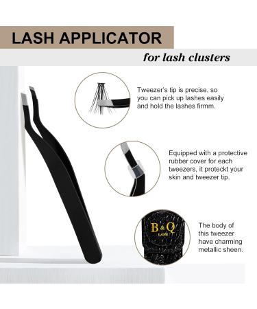 Eyelash Applicator - Rust-Free Eyelash Tweezers for Easy Application | Golden Eyelash Pliers with Brush - 1 PC for Artificial Eyelashes - Buy Online on GoSupps.com