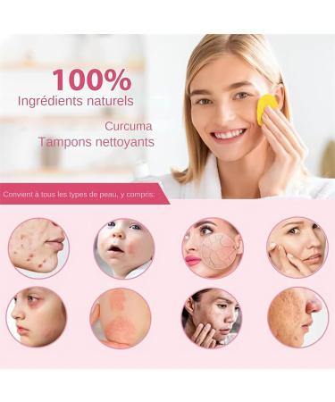 Turmeric Kojics Acids Pads Neously | 80 Pieces Turmeric Whitening Cotton Pads | Kojics Acids And Turmeric Cleansing Pads | Turmeric Facial Pads To Reduce Blemishes - Buy Online on GoSupps.com