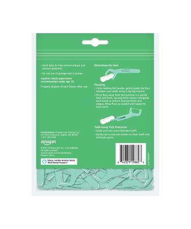 Amazon Basics Mint Dental Flossers 90 Count - 1 Pack (Formerly Solimo) - Buy Online on GoSupps.com