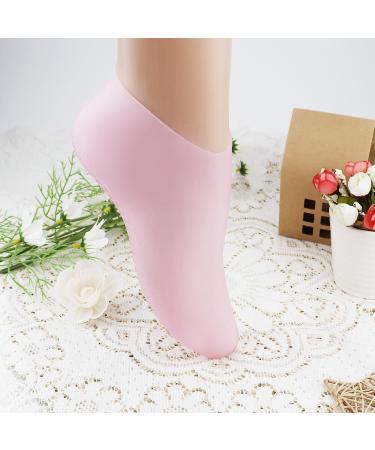 LNQ LUNIQI 1 Pair Silicone Socks Feet Moisturising Socks Callus Socks Anti Cracked Feet Gel Socks Moisturising for Callus Removal Spa Foot Care Foot Mask Pink - Buy Online on GoSupps.com