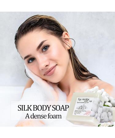 Soap Bar for Face Body - Bath Soap - Silk Protein Soap for Moisturizing Deep Clean Effectively - Skin Brightening Soap Natural Soap Bar for All Skin(Silk Protein) - Buy Online on GoSupps.com