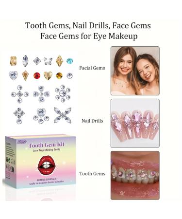 DIY Tooth Gem Kit | 120 Sparkling Crystals | Professional Teeth Jewelry Starter Kit for Fashionable Smiles - Buy Online on GoSupps.com