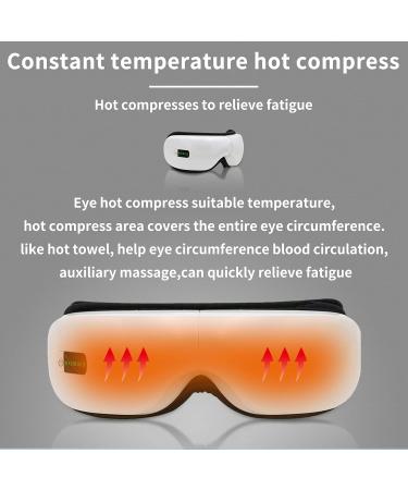 Eye Massager with Heat & Vibration - Relieve Eye Fatigue | 5 Adjustable Modes Bluetooth USB Rechargeable - Buy Online on GoSupps.com