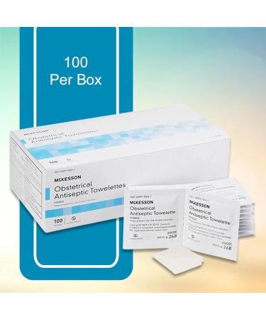 McKesson Obstetrical Antiseptic Towelettes Wipes - 100 Sterile Individual Packets, Clean Scent - 1 Pack (100 Count) - Buy Online on GoSupps.com
