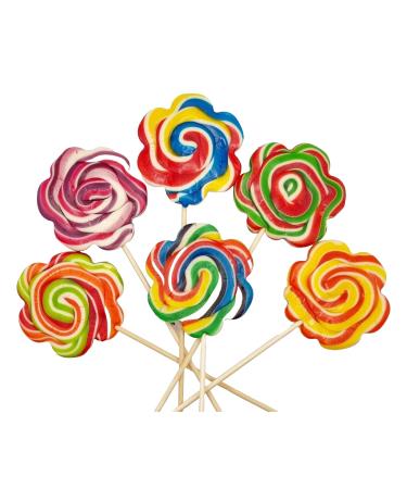 Flower Lollipops fruit Flavoured Kids Party Bag Candy rock lollies sweets vegan Halal lollys (25)