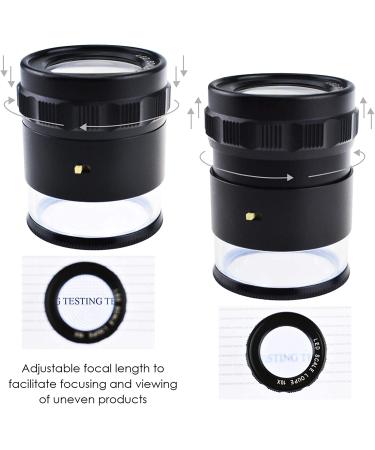 10X Illuminated Jewelers Loupe Magnifier with Interchangeable Reticle Scale and LED Light - 25mm Field of View for Jewelry, Gems, Coins - Hobby Tool with Glass Scale Chart - Buy Online on GoSupps.com