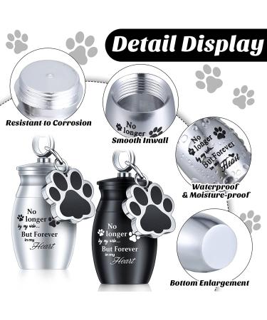 Tudomro 2 Pcs Pet Urns Keychain with Storage Bags - Small Pet Ashes Keepsake for Dog Cat Cremation Jewelry - Buy Online on GoSupps.com