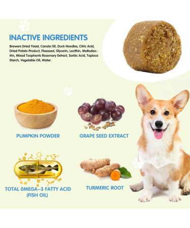 Bieyoc Itchy Dog Skin Relief Treats 120pcs for Allergy Relief - Anti-Itch & Immunity Support - Buy Online on GoSupps.com