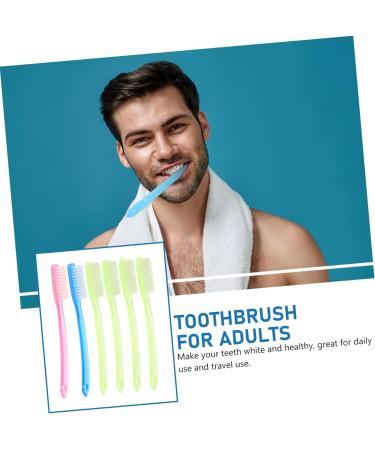 6pcs Colorful XXL Hard Toothbrushes - Travel-Friendly Brushes for Adults | Durable & Stylish Oral Care - Buy Online on GoSupps.com