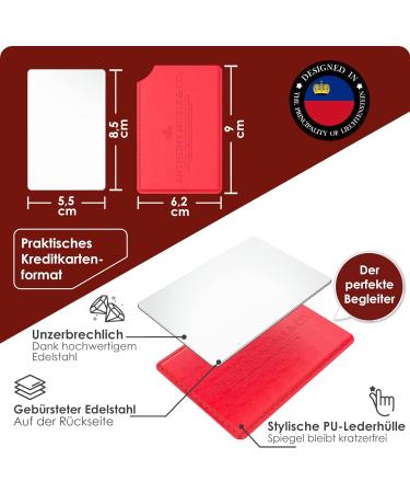 Anthony Noble & Co. Elegant Pocket Mirror - Compact Credit Card Format Polished Metal Designer Cover - Buy Online on GoSupps.com