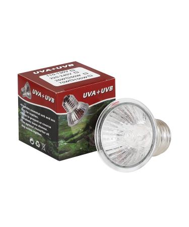 LEDGLE Reptile Heat Bulb E27 UVA/UVB Tortoise Heat Lamp Bulb 25W Heat Lamp for Reptiles/Amphibians/Lizards/Turtle/Snakes 25.0