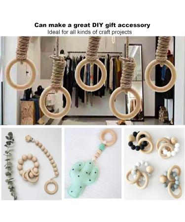 5 Pieces Natural Wooden Rings - Smooth Baby Bite Rings for DIY Craft & Jewelry Production (55mm) - Buy Online on GoSupps.com