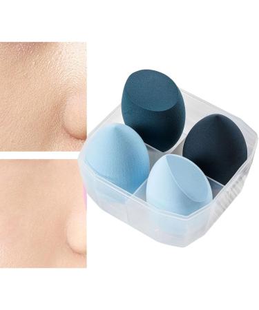Blender Sponge - Foundation Sponge Cosmetic Applicator | 4 Latex- Multi-colored Beauty Sponges for Makeup Makeup Sponge for Perfect Application Of Liquid Cream And Powder Cosmetics Blue - Buy Online on GoSupps.com