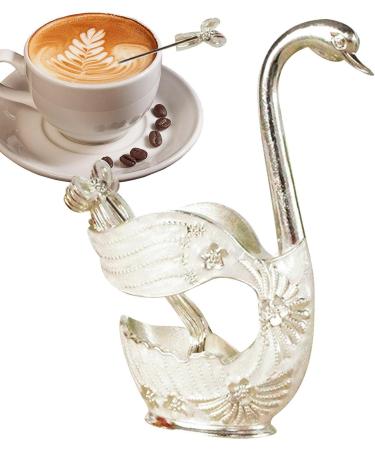 Facynde Swan Fork Holder Set - Decorative Alloy Cutlery Accessories for Weddings Birthdays & Parties - Exquisite Stainless Steel Fork Holders in Silver & White (7 Sets) - Buy Online on GoSupps.com
