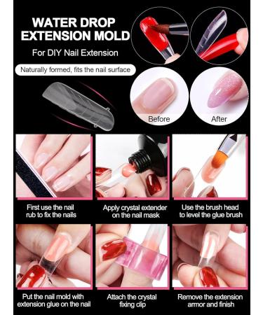 EBANKU 96PCS Clear Dual Nail Forms System for Acrylic Nail Extensions - Full Cover Nail Mold Tips in 4 Styles - Buy Online on GoSupps.com