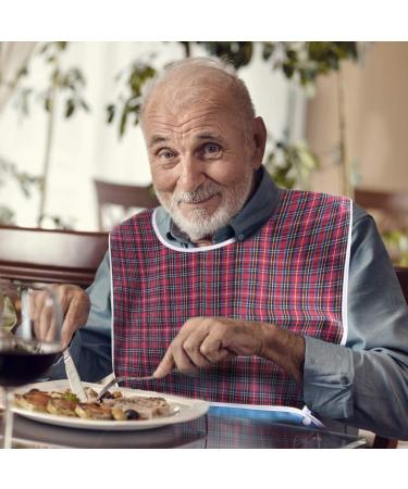 Waterproof Adult Dining Bibs - 2 Pack for Men & Disabled - Clothing Protector, Elderly Feeding Bibs - Buy Online on GoSupps.com