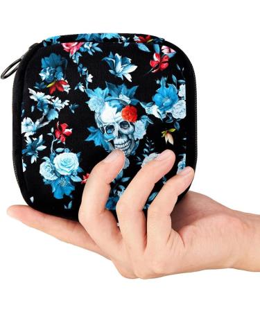 GIAPB Period Bag - Blue Skull Period Storage & Makeup Pouch - Buy Online on GoSupps.com