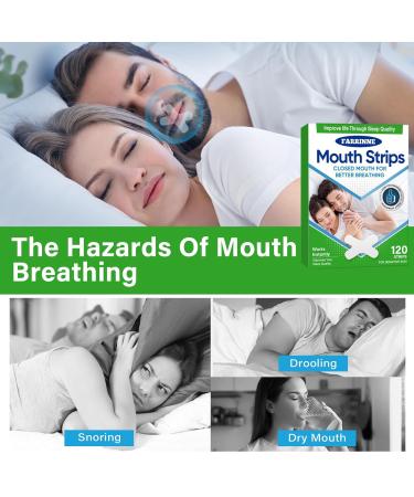 Farrinne Mouth Tape for Sleeping - 120 Pcs | Gentle Anti-Snoring Mouth Strip for Improved Nasal Breathing & Better Nighttime Sleep - Buy Online on GoSupps.com