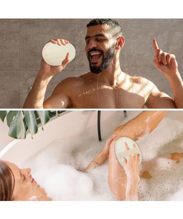 4 Piece Natural Luffa Sponge Set Deep Cleaning Shower & Bath Sponges for Healthy Skin - Buy Online on GoSupps.com