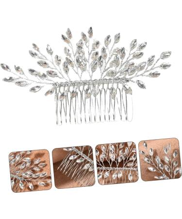 Angoily Hair Comb Pearl Hair Barrettes Hair Accessories for Bride Leaves Headpiece Flower Hair Clips for Women Crystal Hair Accessories Rhinestone Hair The Flowers Women's Iron - Buy Online on GoSupps.com