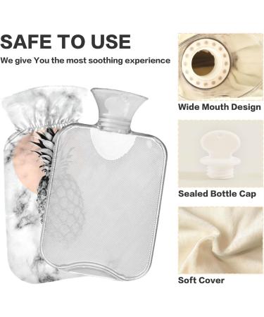 Marble Texture Pineapple Water Bottle | 1L Hot Water Bottle for Pain Relief & Sports Injuries - Buy Online on GoSupps.com