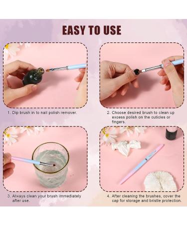3pcs Nail Art Clean Up Brushes set for Nails Painting - Round & Angled Head Pen Silicone Nail Art Acrylic Pen Brushes Dotting Pen Nail Painting Tools, perfect for Nail Art Design and Polish Mistake Cleaning - Buy Online on GoSupps.com