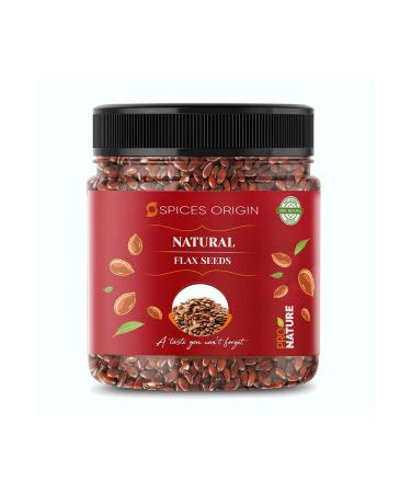 Spices Origin Raw Flax Seeds Eating Rich with Fiber 250g - Alsi Seeds Premium Raw Flax Seeds Rich in Omega Diet Food_Packing May Vary