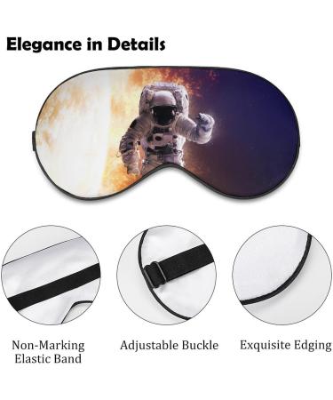 Astronaut Alone in Space Sleep Mask Eye Cover for Sleeping Blindfold with Adjustable Strap Blocks Light Night Travel Nap for Men Women - Buy Online on GoSupps.com