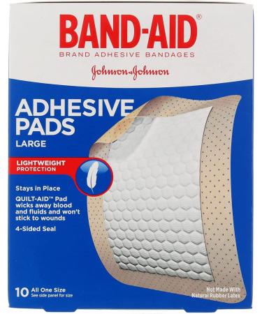 BAND-AID TRU-STAY Large Adhesive Bandages - 10 Count, 3 Count - Pack of 1 - Buy Online on GoSupps.com