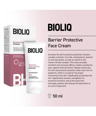 Bioliq Barrier Protective Face Cream Advanced Hydrating and Restorative Formula for Dry Sensitive and Irritated Skin Supports Barrier Repair Promotes Moisture Lightweight and Non-Greasy 50ml - Buy Online on GoSupps.com