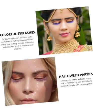 5 Pairs Colored False Eyelashes Colorful Lashes Toiletries Makeup Synthetic Fiber Eyelash Eye Lashes Extension Pestanas Postizas Naturales Decorate Girl Luxury Artificial Fiber - Buy Online on GoSupps.com