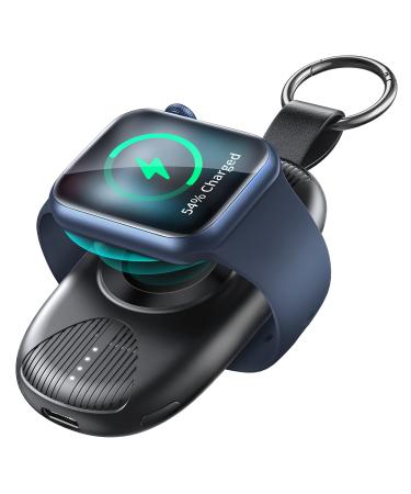 Portable Charger for Apple Watch, 1000mAh Magnetic Keychain Wireless Power Bank Watch Charger for iWatch with 4 LED Indicators, Apple Watch Accessories Compatible for All Apple Watch Series Black - Buy Online on GoSupps.com