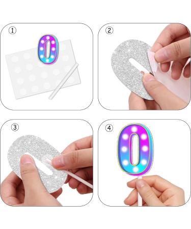 18pcs Blue Fluorescence Number 0 Dessert Cupcake Topper Number Combination Theme Decoration Supplies Happy Birthday Engagement Wedding Anniversary Party Decor Supplies - Buy Online on GoSupps.com