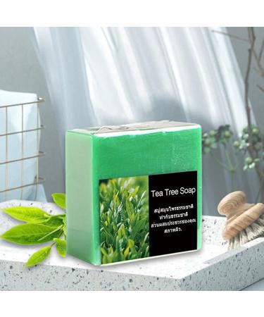 Tea Tree Oil Soap 100g Antibacterial Tea Tree Soap for Face & Body Acne Antifungal Antibacterial Treatment Soap Moisturising and Soothing Soap Bar - Buy Online on GoSupps.com