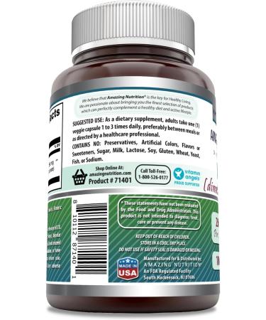 Amazing Formulas DMAE Supplement - 250mg 200 Veggie Capsules Non-GMO Gluten Free Made in USA | Shop Internationally - Buy Online on GoSupps.com