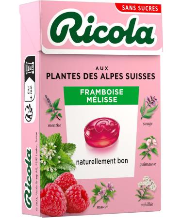  Ricola Ricola - 20 Boxes of 50 g - Sweets with Swiss Plants - Raspberry Lemon Balm Fragrance - Refreshing - No Sugars - - Buy Online on GoSupps.com