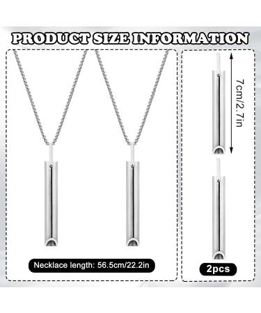 Premium Tzqfroce 2-Piece Smoking Cessation Necklace | Stainless Steel Relaxation & Stress Reduction Chain | Mindful Breathing Jewelry - Buy Online on GoSupps.com